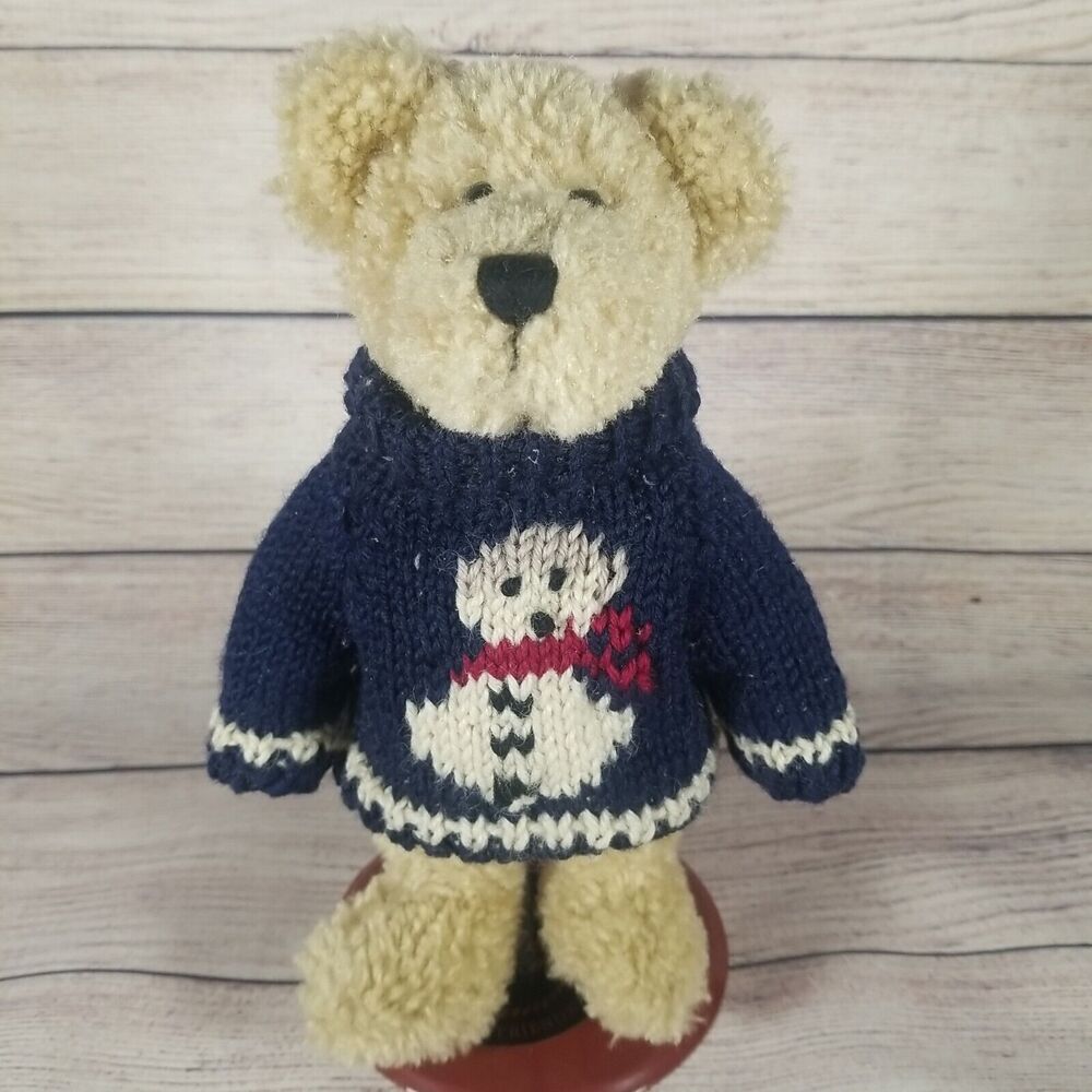 Boyds Bears & Friends Breezy T Frostman Plush Stuffed 8" Snowman Sweater Stuffie